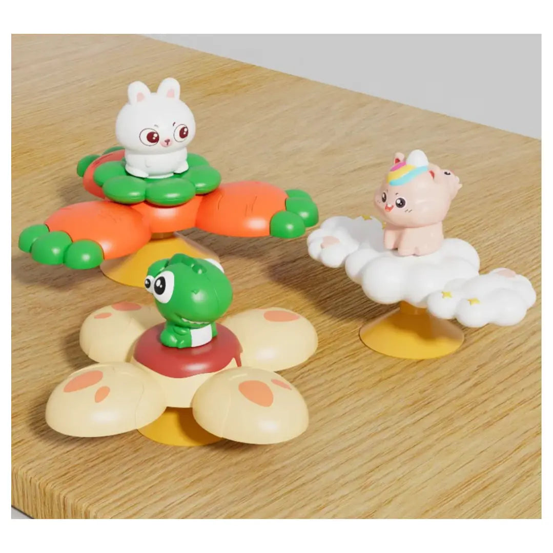 Set 3 Spinner con Ventosa Zanahoria