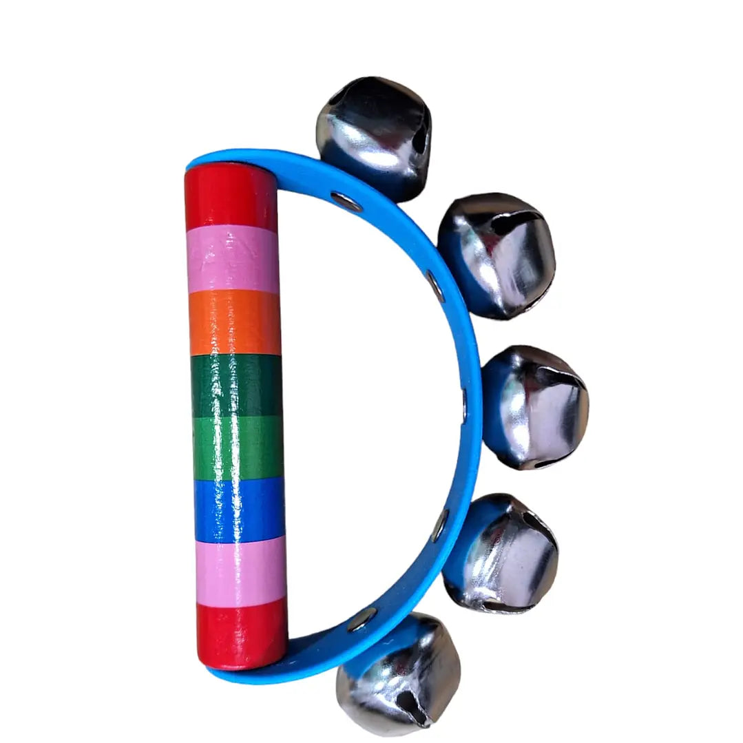 Cascabel Manilla de Madera Celeste