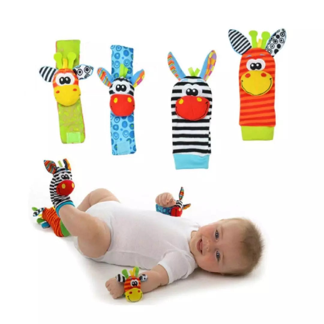 Set 2 Calcetines + 2 Muñequeras Sonajeros