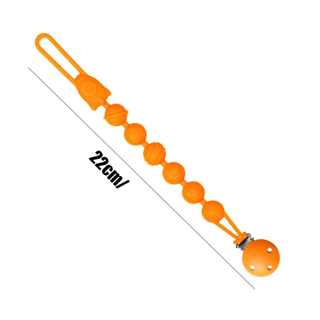 Porta Chupetes de Silicona Relieve Blanco