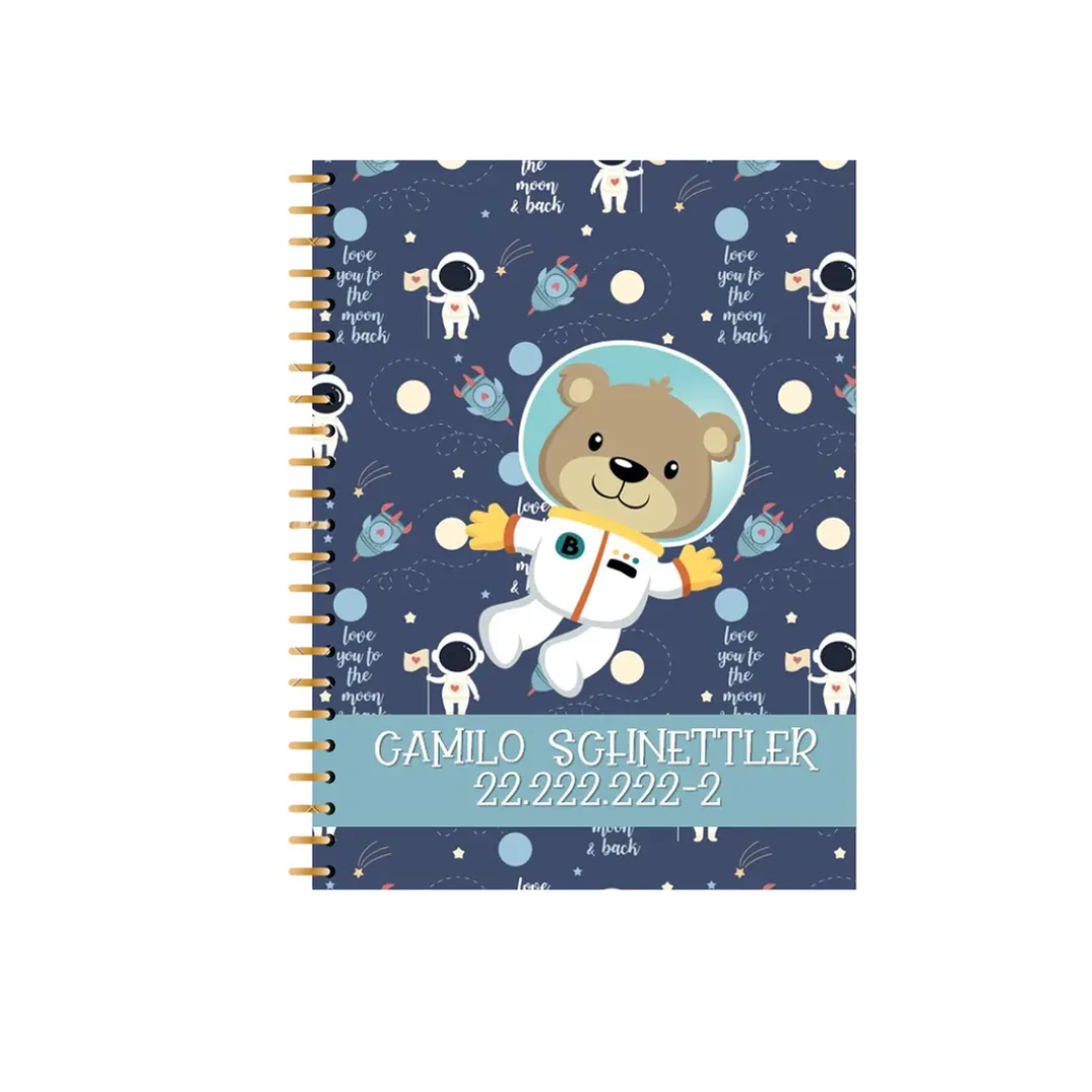 Agenda Pediátrica Personalizada Osito Astronauta