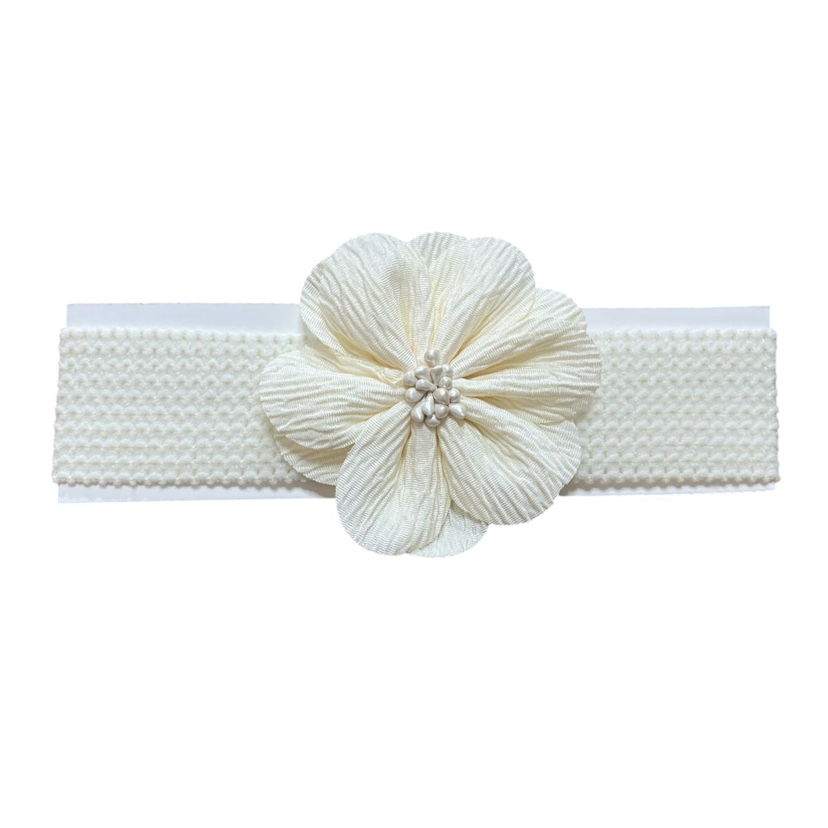 Cintillo Diseño Flor Blanco