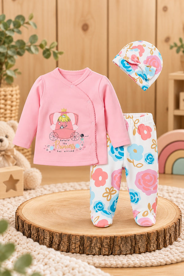 Conjunto Floral Princesa 3 Piezas para Bebé 🌸👑: foto 2