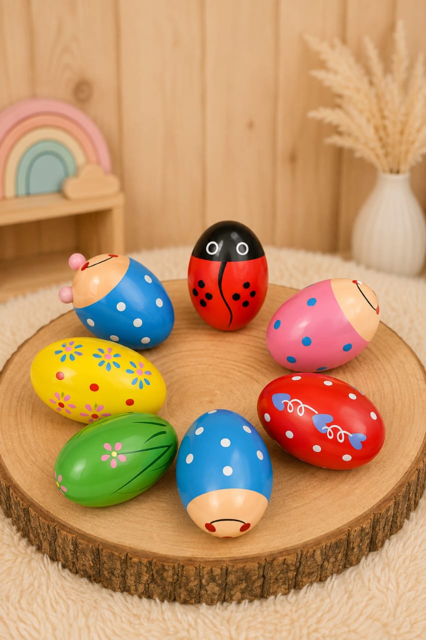 Huevo Maraca de Madera
