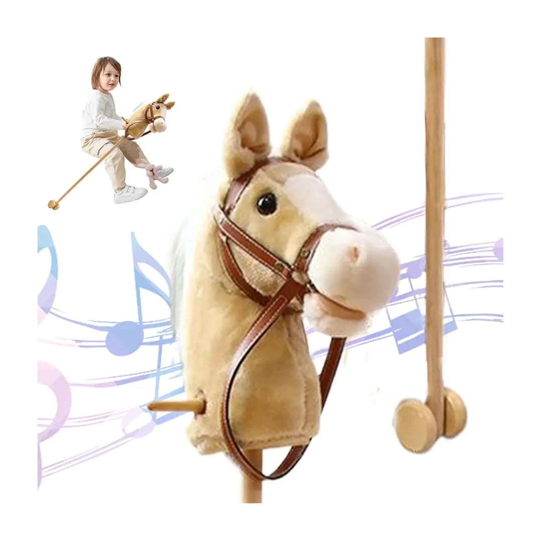 Caballo de Palo y Felpa con Sonido