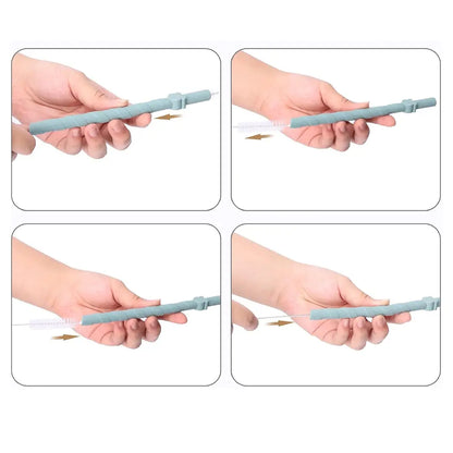 Set 10 Bombillas de Silicona con Cepillo Limpiador