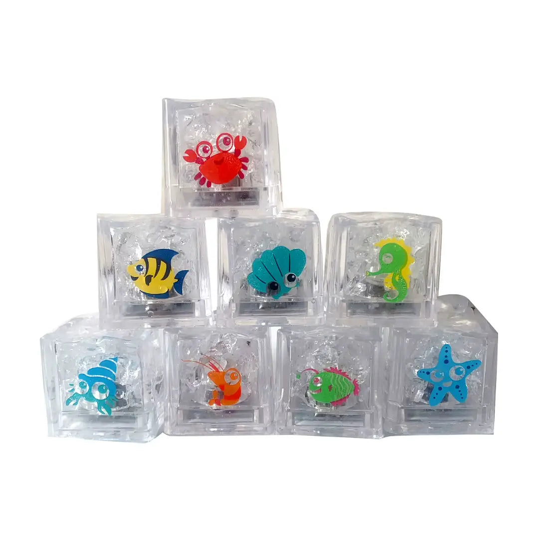 Set 8 Cubos Luminosos Led Para el Agua