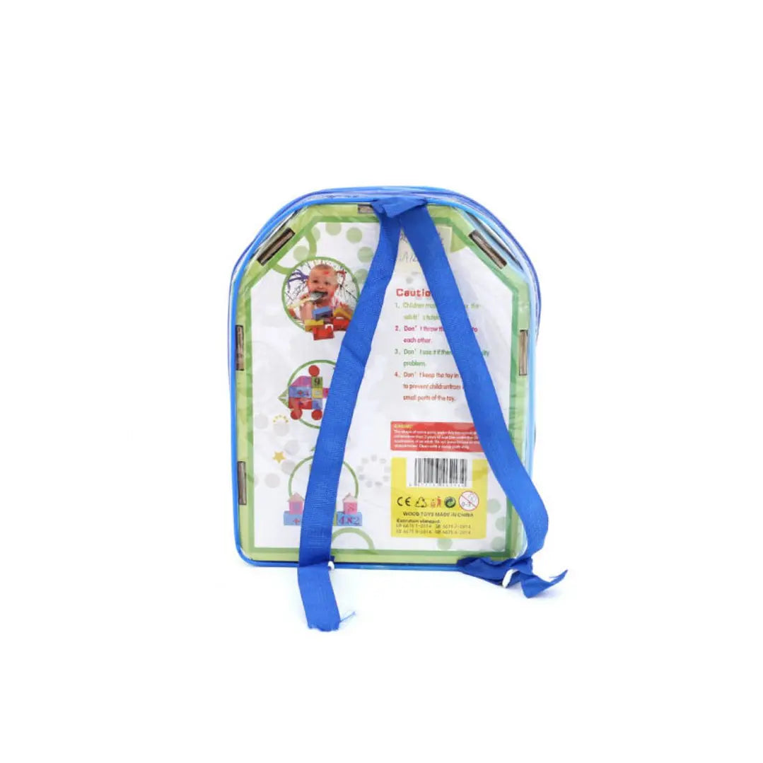 Mochila con Bloques de Madera 39 Piezas