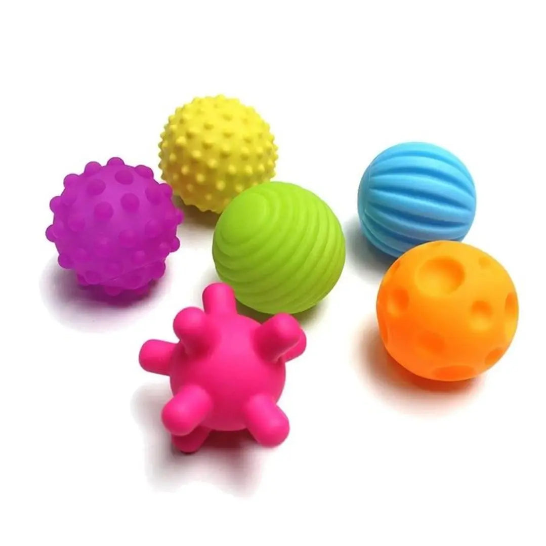 Set 6 Pelotas Texturizadas Pastel