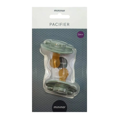 Chupetes Verdes Redondos Mininor Látex 0m+ 2 uns