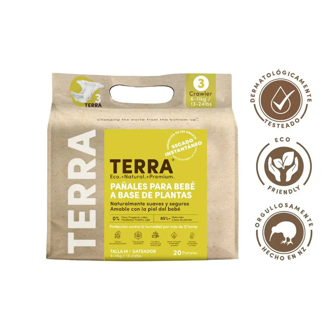 Pañales Terra Talla M Biodegradables