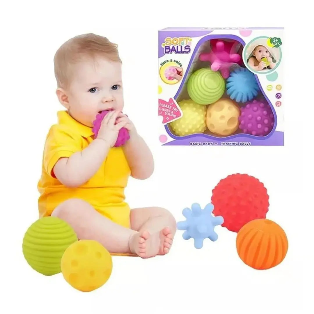 Set 6 Pelotas Texturizadas Pastel