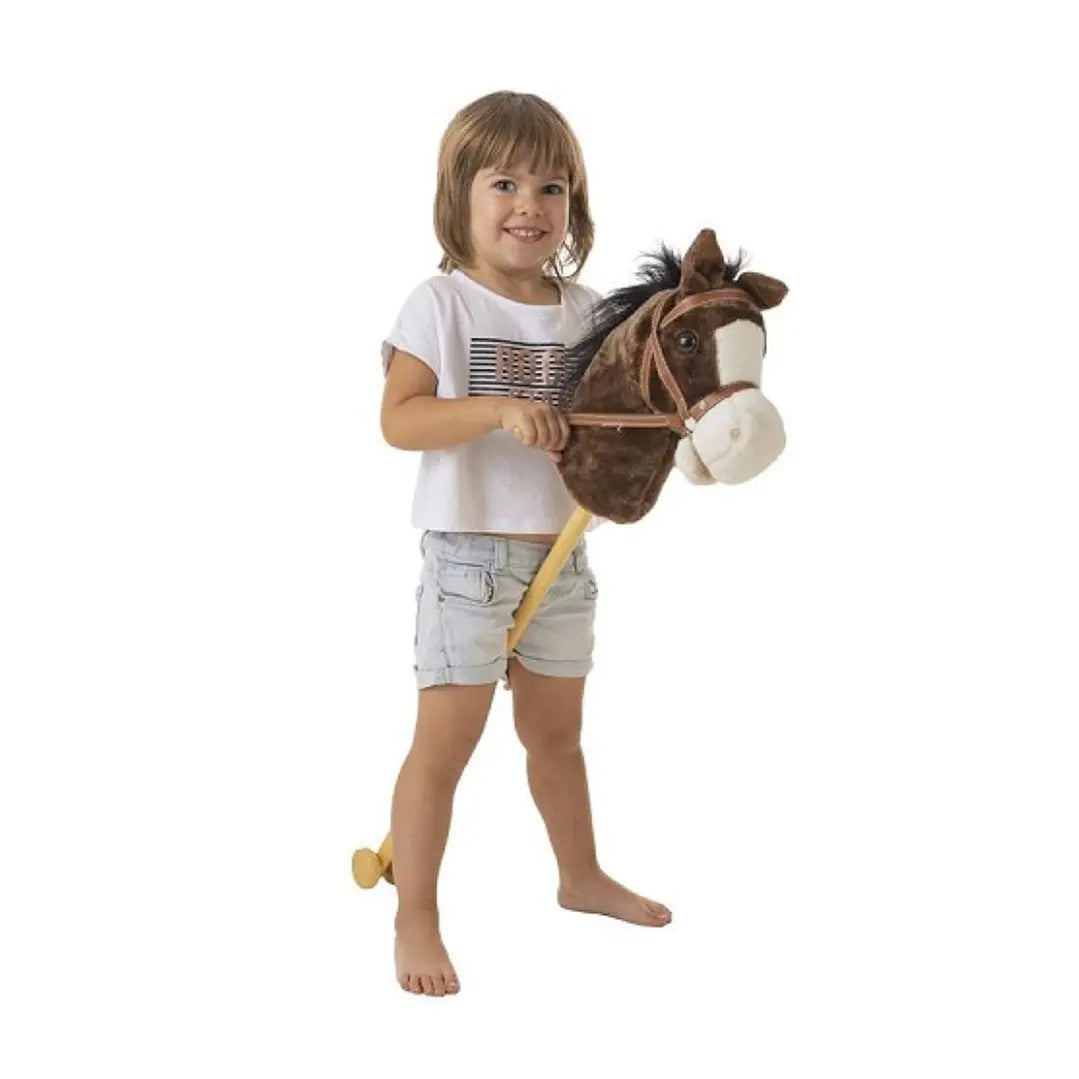 Caballo de Palo y Felpa con Sonido