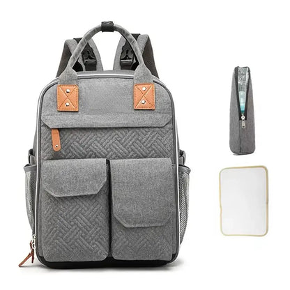 Mochila Maternal más Mudador Gris
