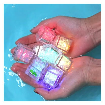 Set 8 Cubos Luminosos Led Para el Agua
