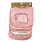 Pack 5 Baberos Elefante Rosado