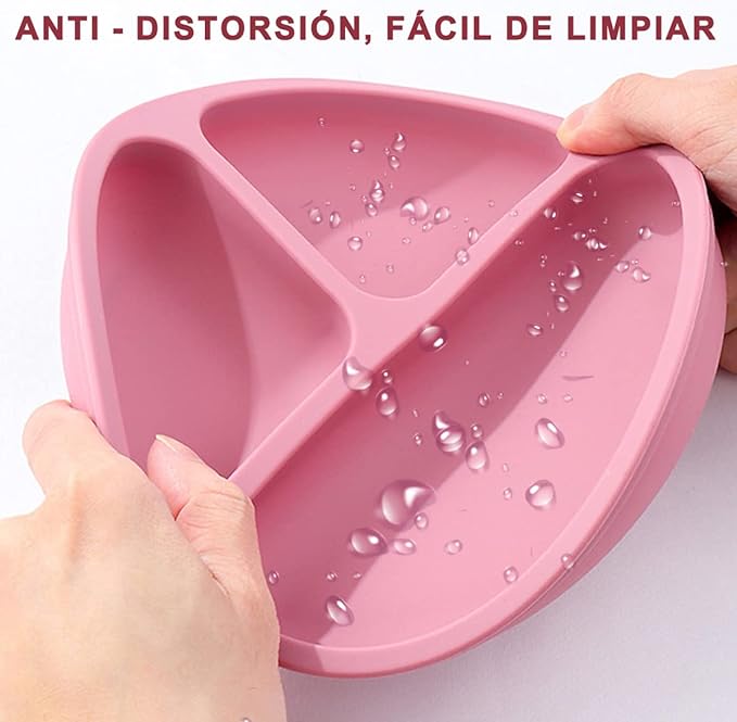 Plato de Silicona con Servicio y Tapa "Colección Aurora"
