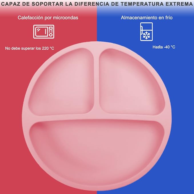 Plato de Silicona con Servicio y Tapa "Colección Aurora"