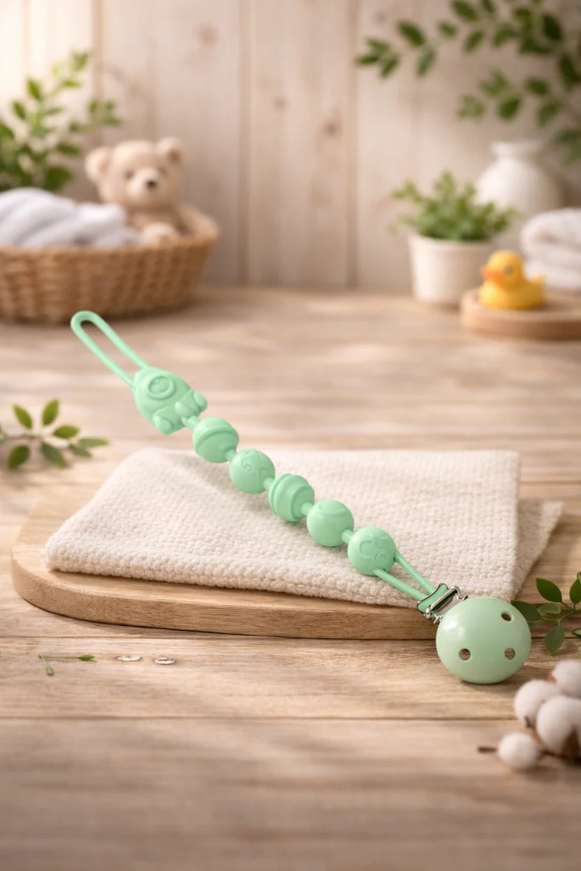 Porta Chupetes de Silicona Relieve Colección Boreal