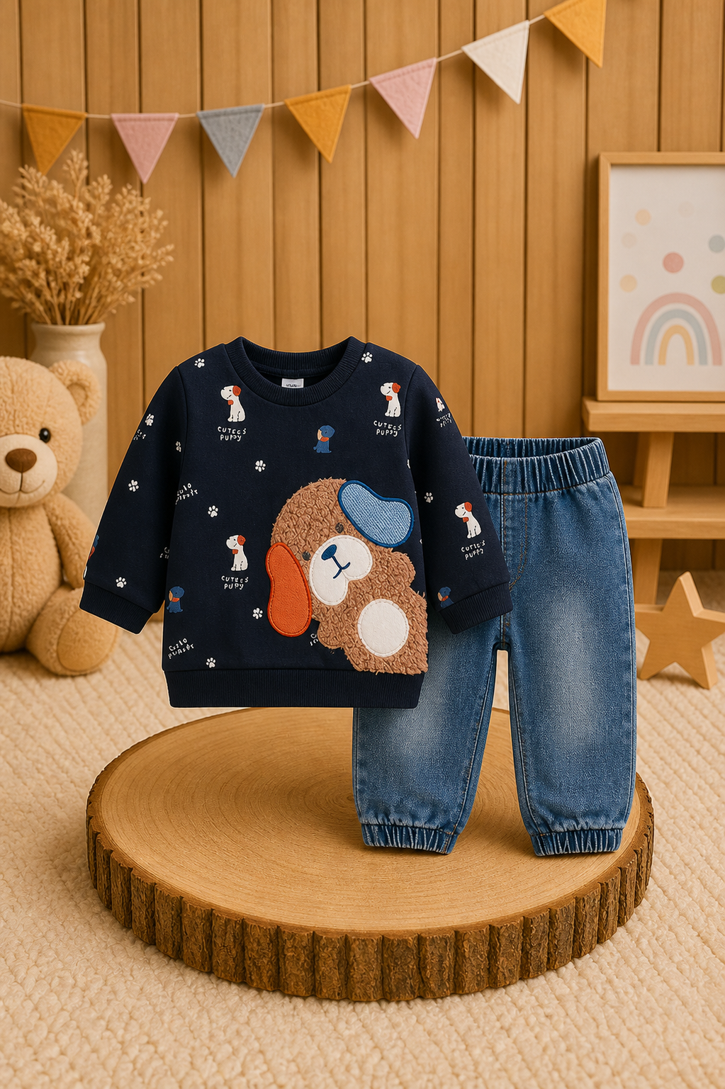 Conjunto de 2 Piezas Perrito🐶💙