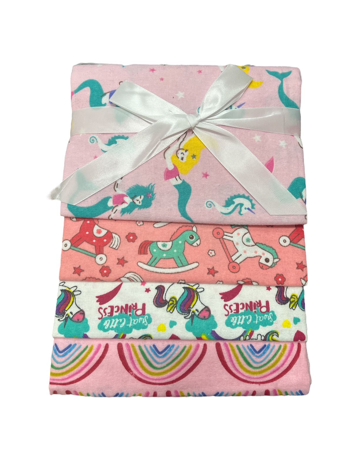 Set de 4 Tutos de Algodón Franela Niña