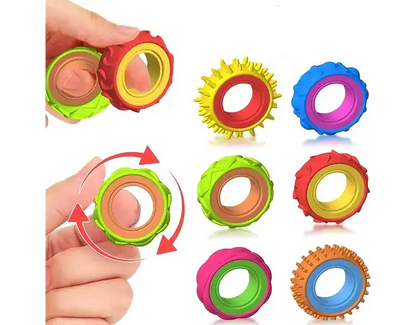 Anillos Giratorios con Textura 6 Unidades