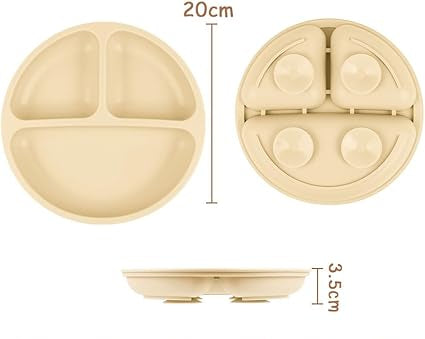 Plato de Silicona + Cubiertos + Tapa "Colección Boreal"