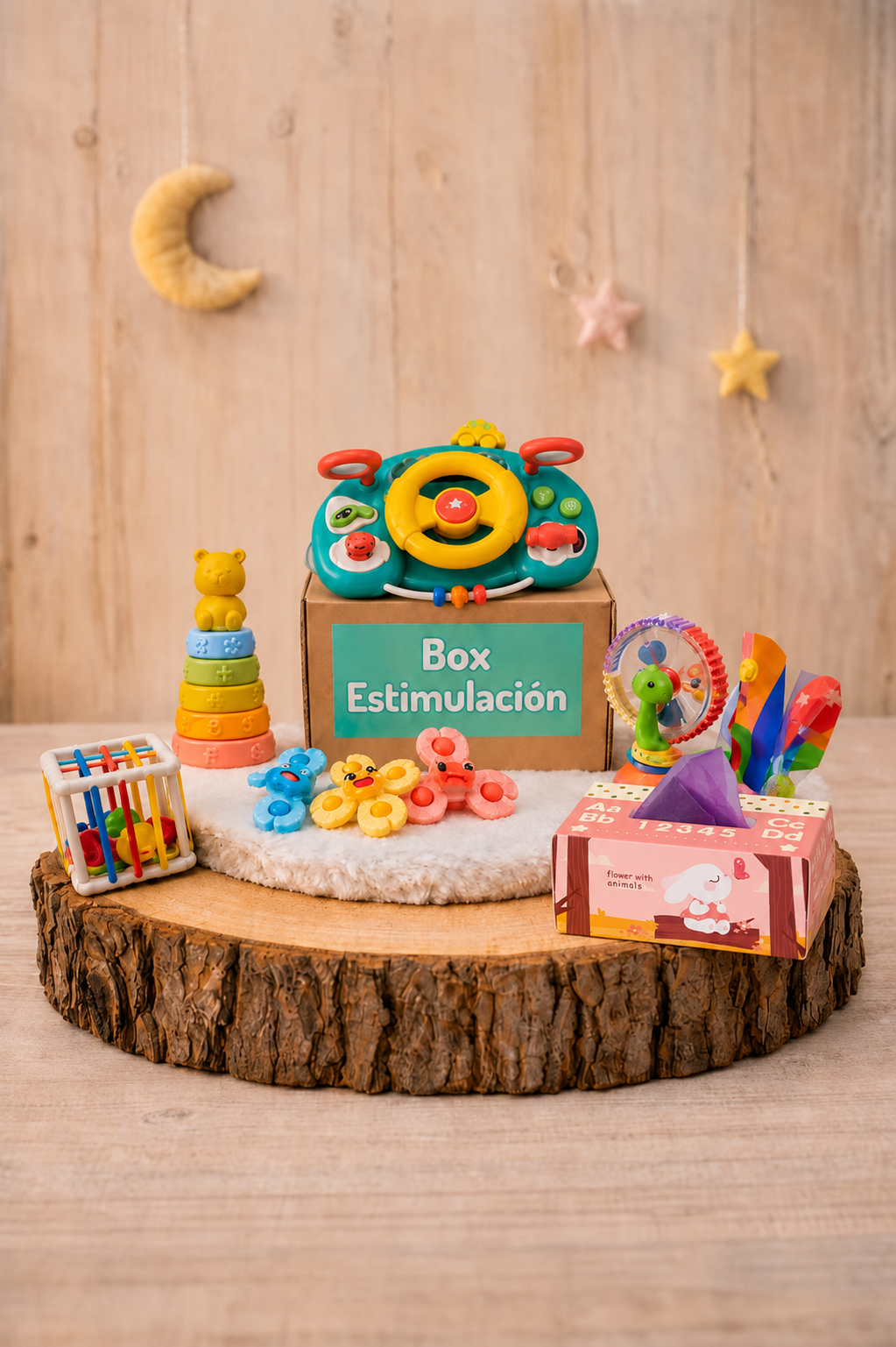 Box Estimulación Temprana de 6 a 12 Meses Aventura Urbana Apilable