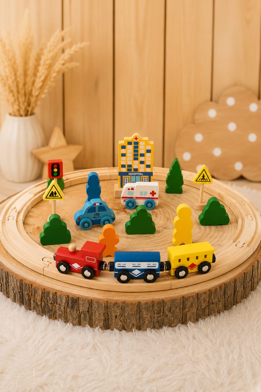 Pista de Autos de Madera
