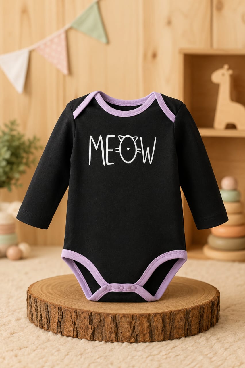 Body Manga Larga Diseño Meow