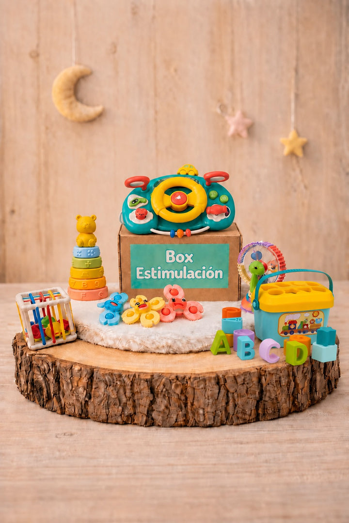 Box Estimulación Temprana de 6 a 12 Meses Aventura Urbana Apilable