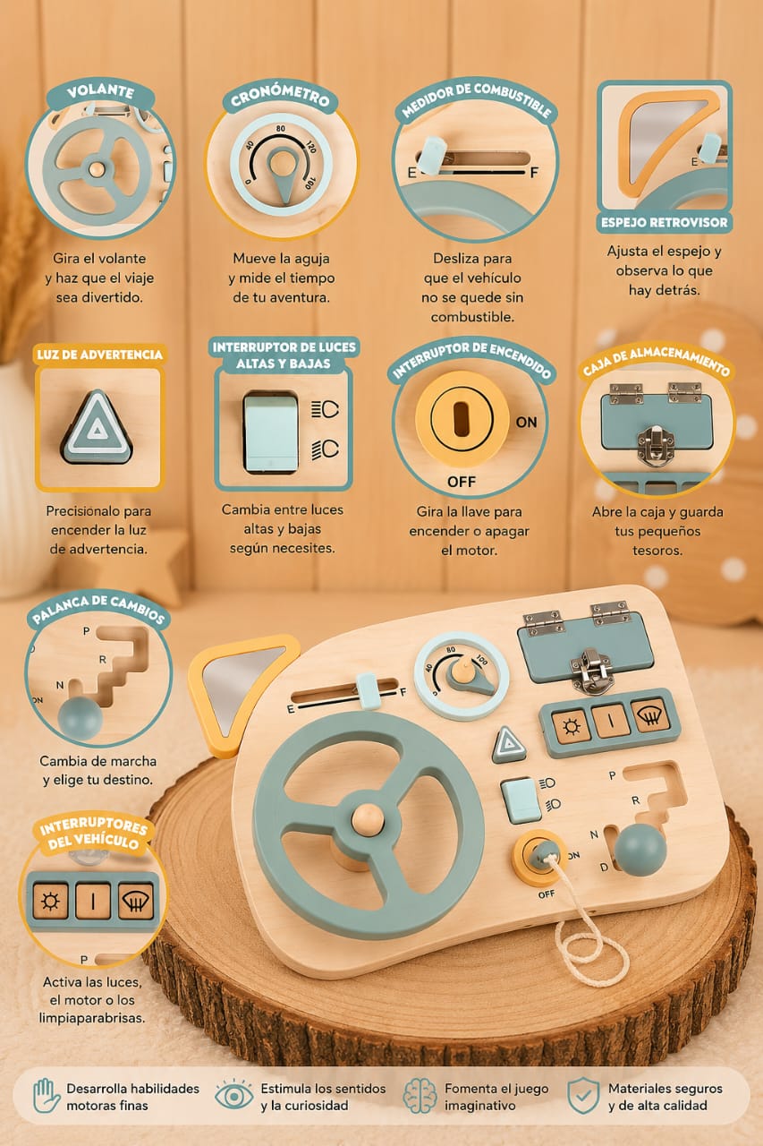 Tablero de Conducción de Madera