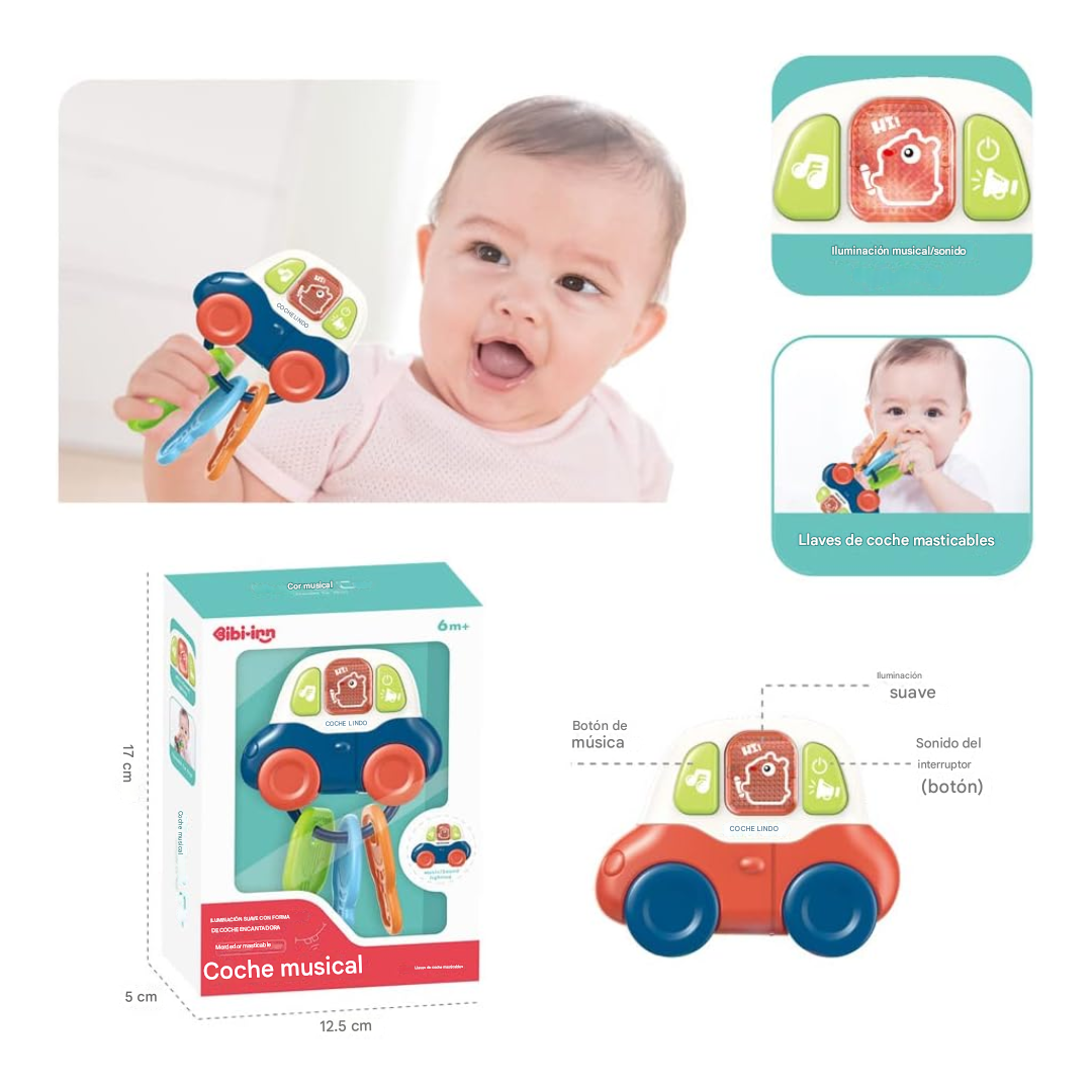 Llavero Mordedor Musical Auto