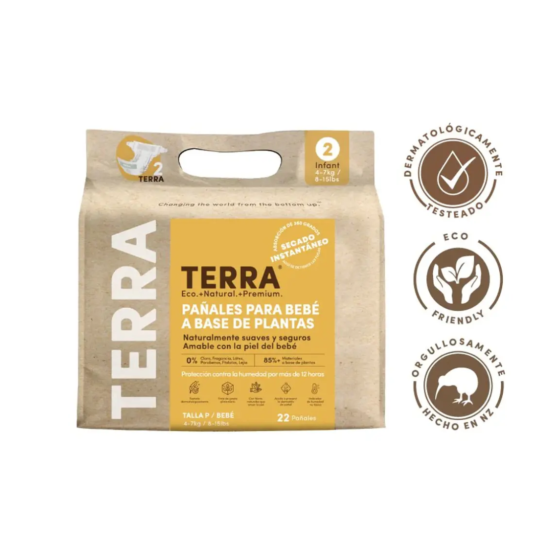 Pañales Terra Talla P Biodegradables