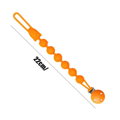 Porta Chupetes de Silicona Relieve Rojo