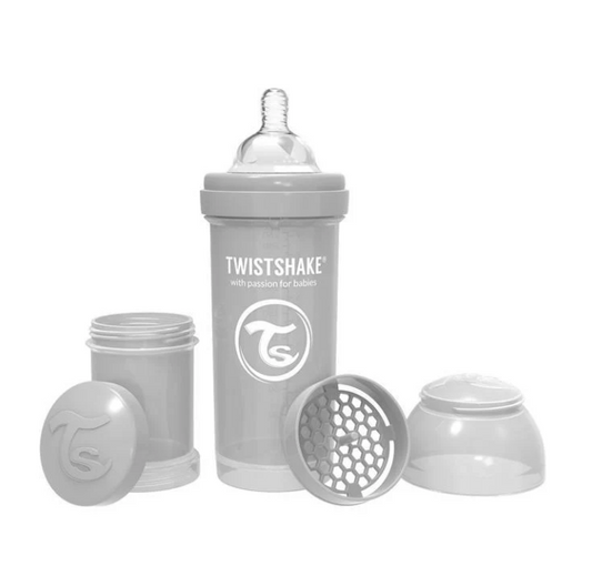 Mamadera 260ml Twistshake Gris