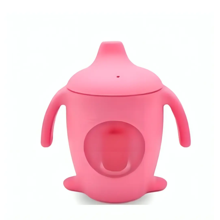 Vaso de Silicona con Boquilla Rosado