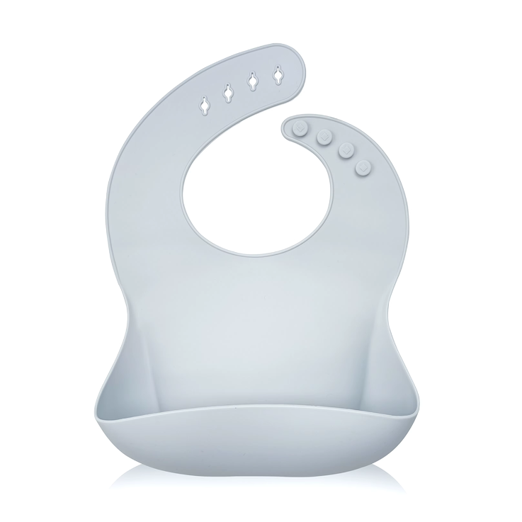 Babero de Silicona Gris