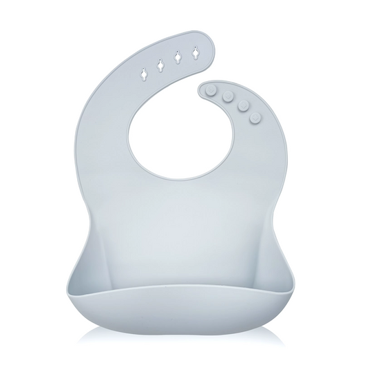 Babero de Silicona Gris