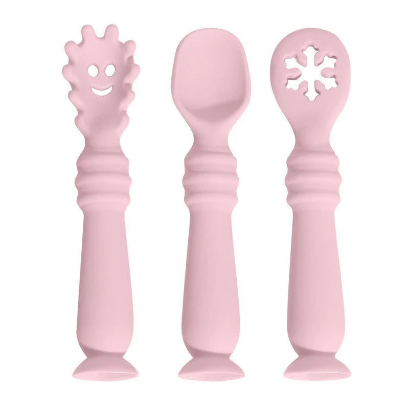 Set 3 Cucharas de Aprendizaje de Silicona