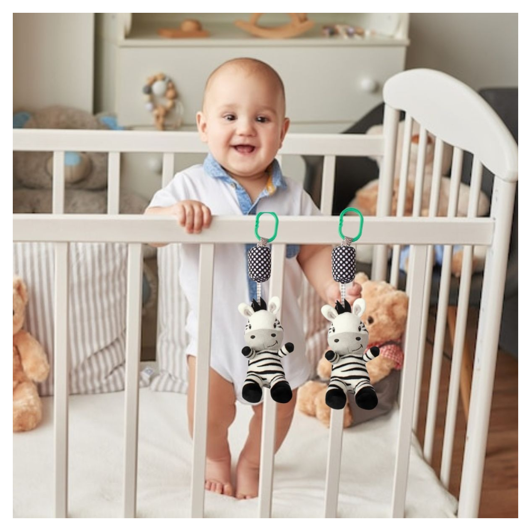 Sonajero Colgante Cebra Alto Contraste