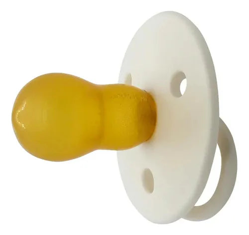 Chupetes Blanco Redondos Mininor Látex 6m+ 2 uns