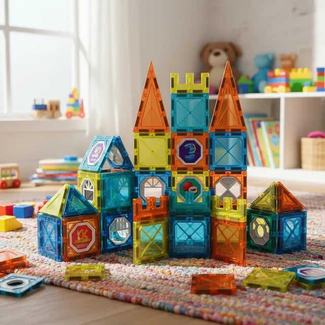 Set Bloques Magnéticos Construcción 68 Pcs