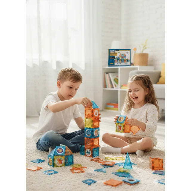 Set Bloques Magnéticos Construcción 68 Pcs