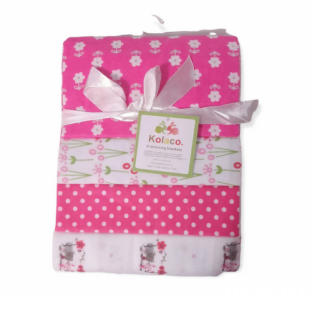 Set de 4 Tutos de Algodón Franela Niña