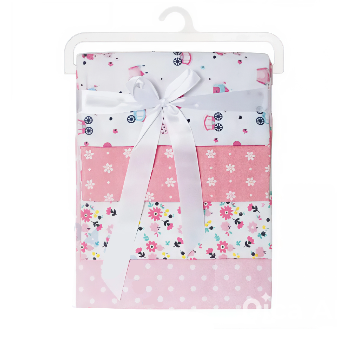 Set de 4 Tutos de Algodón Franela Niña