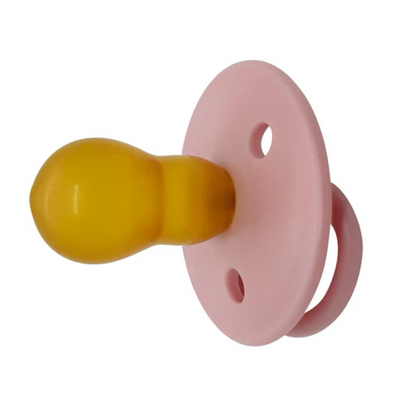 Chupetes Rosado Redondos Mininor Látex 6m+ 2 uns