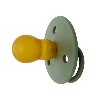 Chupetes Verde Redondos Mininor Látex 6m+ 2 uns