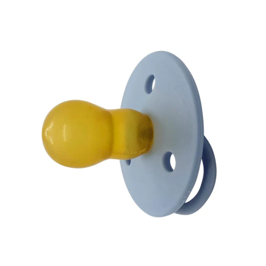 Chupetes Azul Redondos Mininor Látex 6m+ 2 uns