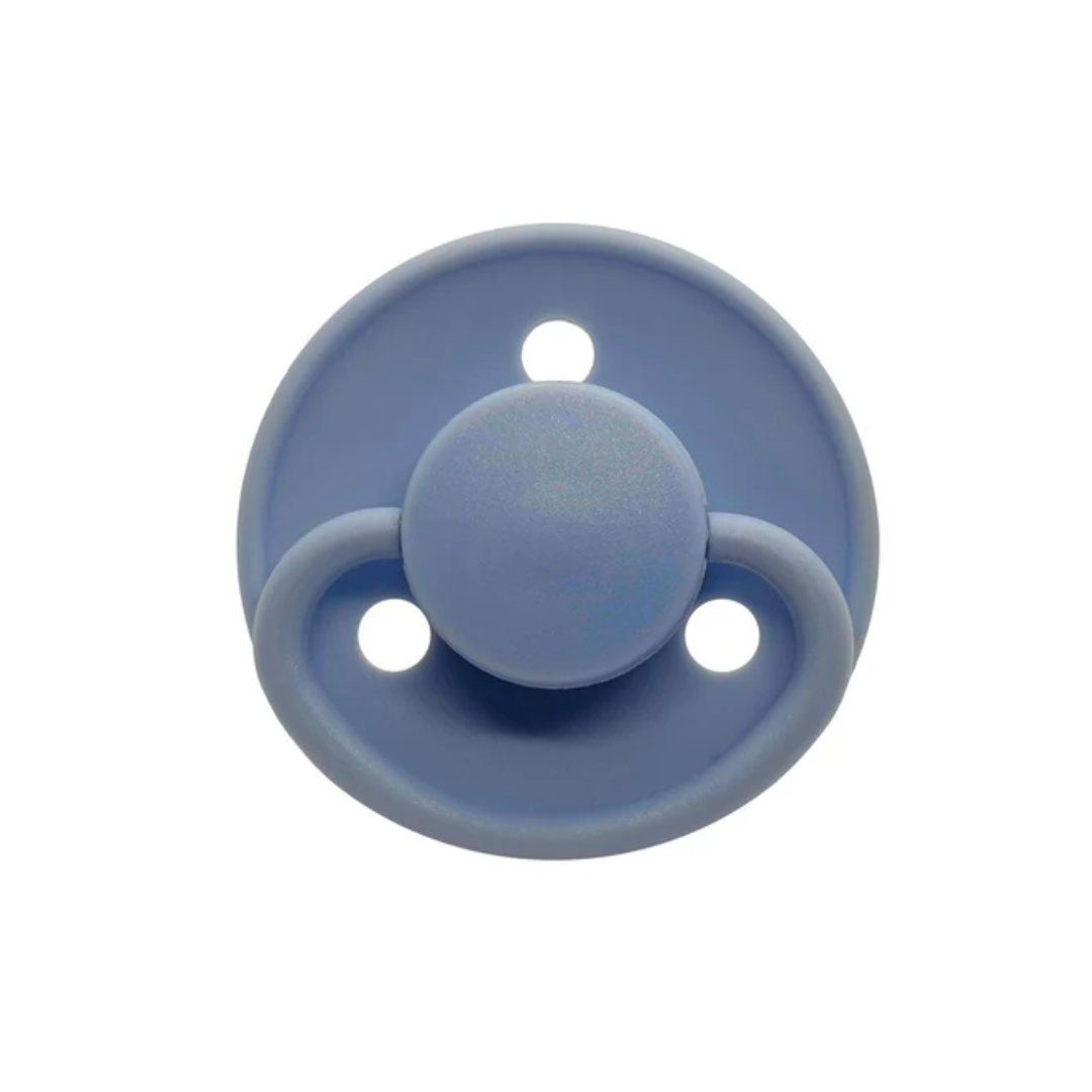 Chupetes Azul Redondos Mininor Látex 6m+ 2 uns